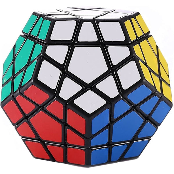 3x3 Megaminx Speed ​​Cube Puzzle-lelu, musta