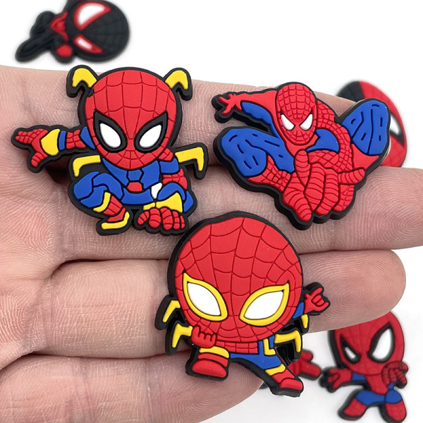 13 st söta Spider-Man superhjälte Crocs DIY PVC-skotillbehör