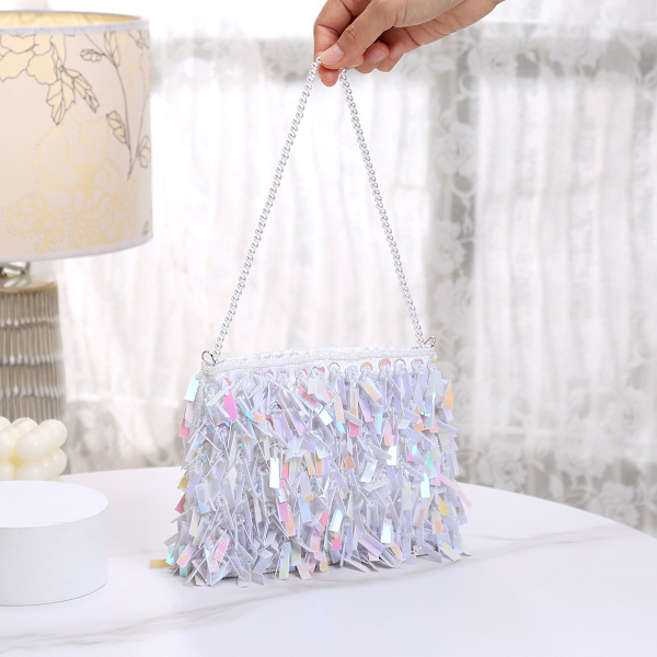 (Farget) Dame Sequin Sequin Håndvesker Kvelds Clutches
