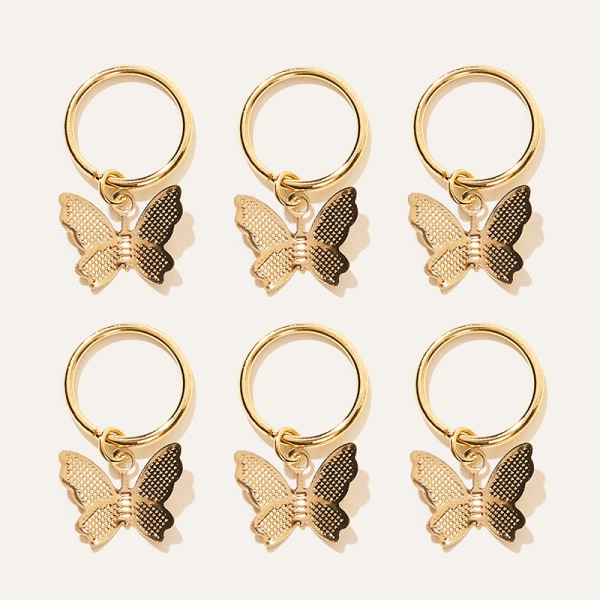 18 Pieces Butterfly Hair Braid Clips Charms Clip Gold Hair Braid