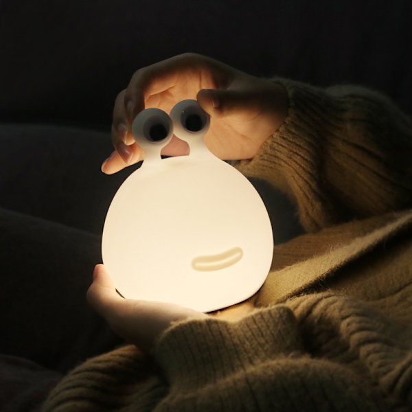 1 st familj barn nattlampa USB laddningslampa, ABS+PC amningslampa, nattlampa sovrum silikon Paip dekompressionslampa baby sömn ögonvård kreativ sänglampa, touchkontroll timerinställning, vit