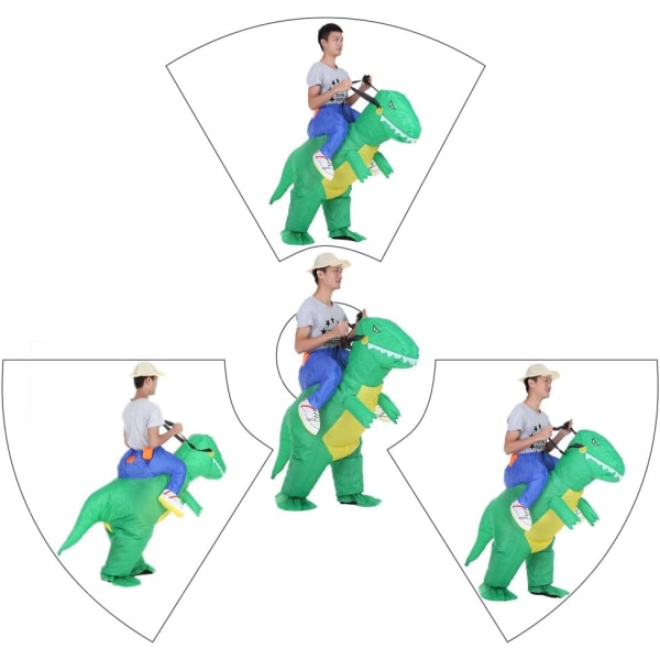 Uppblåsbar kostym Söt vuxen dinosauriekostym Luftfläktstyrd W