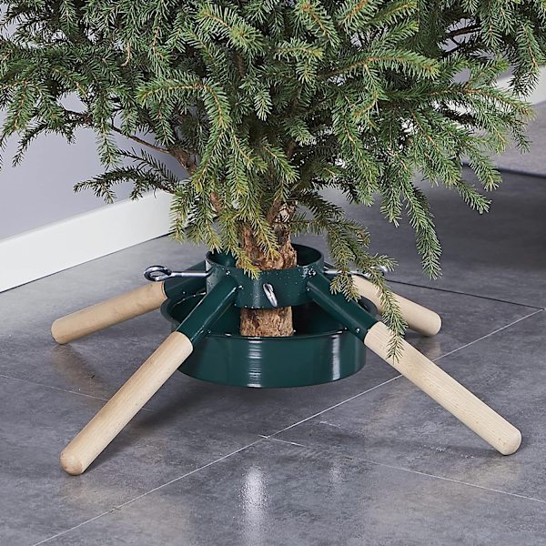 Grön julgransfotfäste, lämplig för julgranar u