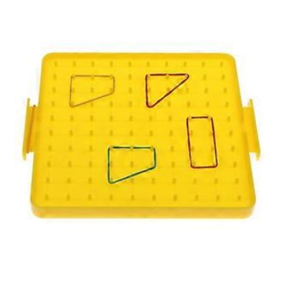 Muovinen naulalauta, palapeli matematiikkalauta lapsille ja taaperoille, matematiikka keltainen (keltainen) Yellow