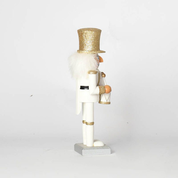 Jule-Nøtteknekker Leke Soldat Halberd (26 cm) Tre Flash Dec