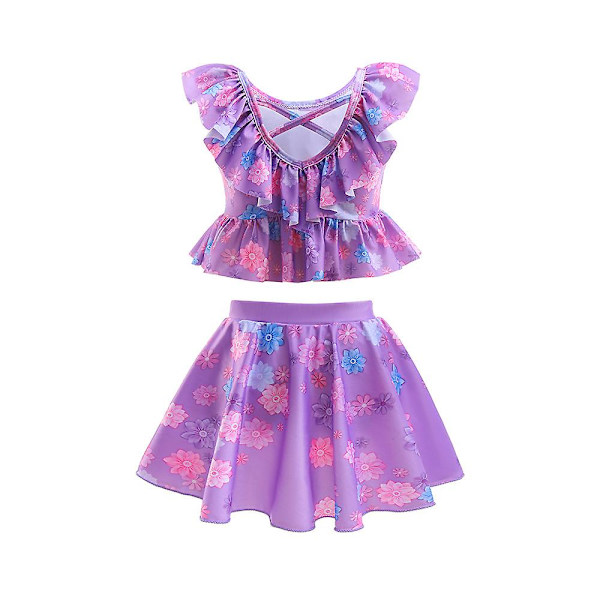 Magic Full House Encanto Tyttöjen Uimapuku Cos Puku Yksi Sana Olkapää Tytöt Cosplay Lavasteasu (130cm)