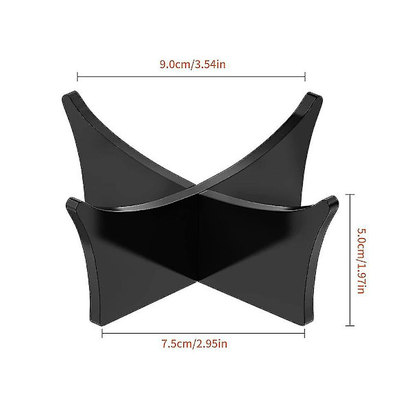 2 stk. Basketballstativ Fotballstativ Akryl Ball Display (Svart)