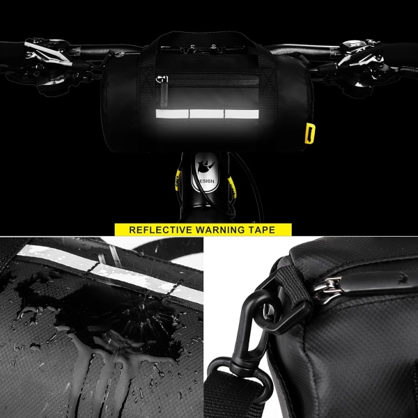 Vattentät Styrbag för Cykel, Ramväska, Vattentät MTB Fram B