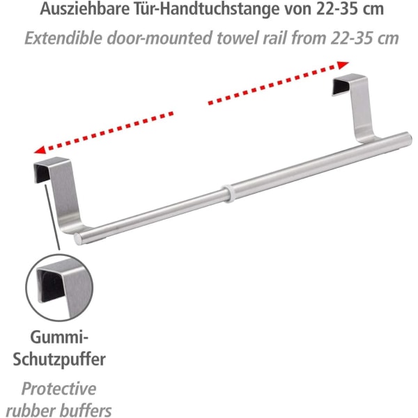 Telescopic Towel Rack-Telescopic Single Rod Stainless Steel Towel