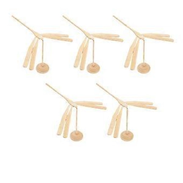 5 st Bambu Balans Trollslända Bambu Trollslända Prydnad Hantverk Bambuleksaker Ornament