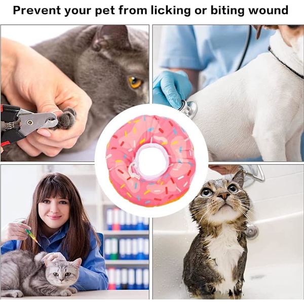 Katt återhämtningskrage, justerbar mjuk skyddskrage, anti-bit P