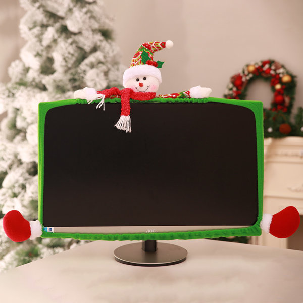 Julemand computer støvdæksel 19-27\" julepynt tredimensionelt tegneserie computer cover non-woven computer kjole