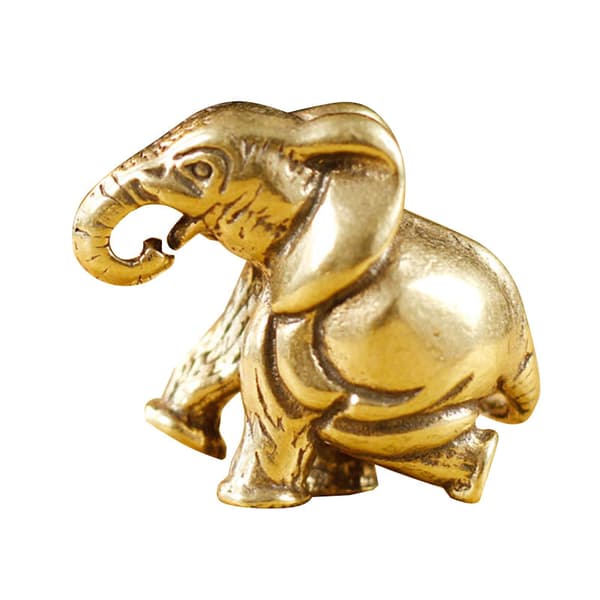 Kreativ lille elefant lille ornament solid elefant nøglering c