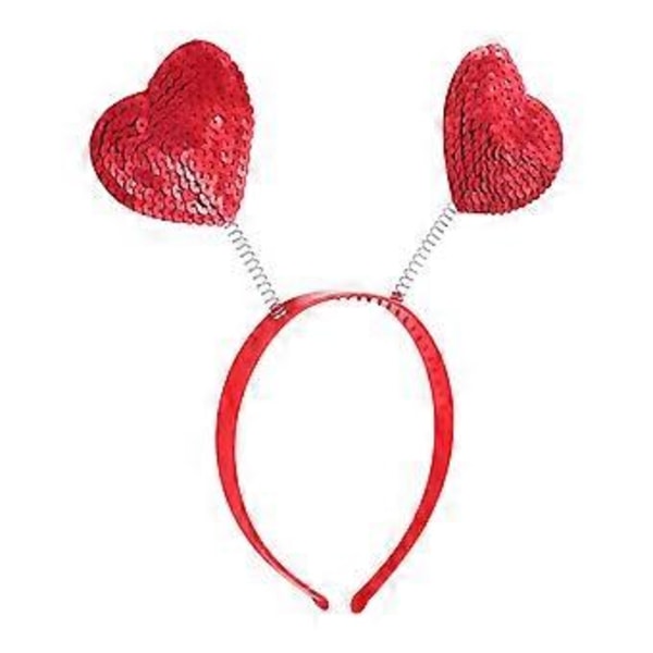 Jente Valentinsdag Hårbøyle Fest Hårpynt Hjerte Hårbånd Paljett Valentins Hårtilbehør
