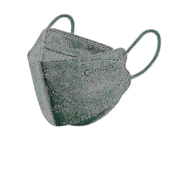30 stk. Voksen Ffp2 masker 2-lags åndbar 3d voksen Kn95 beskyttelsesmasker lys grøn aespa
