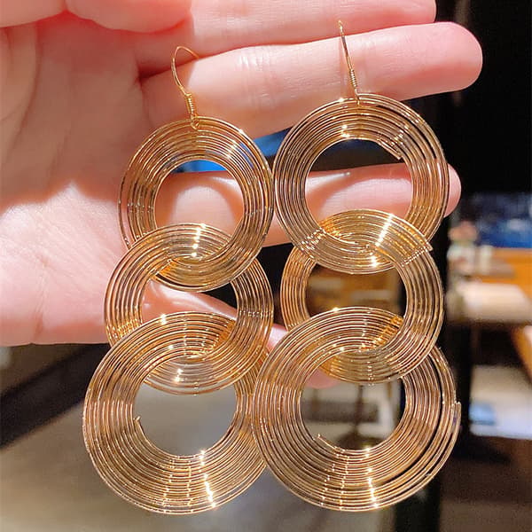 Guld Hypoallergeniske Drop og Dangle Øreringe til Kvinder Letvægts