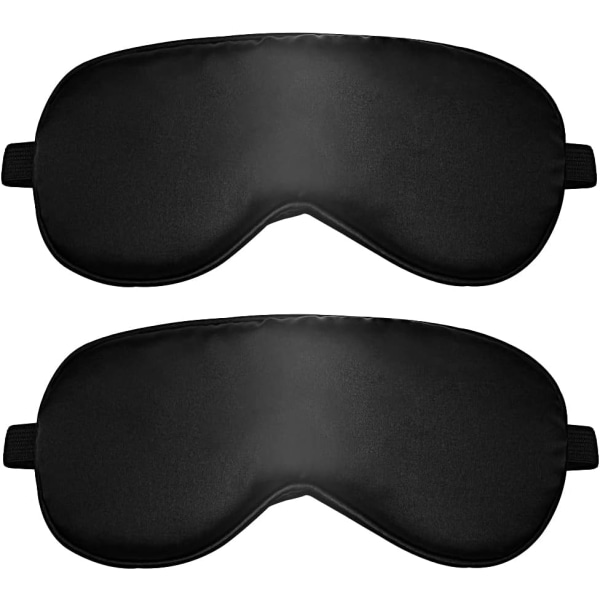 2-pack nattmask, Ultra-Soft Silk Sleep Mask Ögonmask Cover