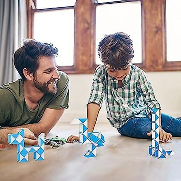 24 delar Fidget Cube Speed Cube Twist Puzzle Leksaker Magisk Linjal Fidget Leksaker Hjärngympa Pedagogiska Leksaker för Barn（B）