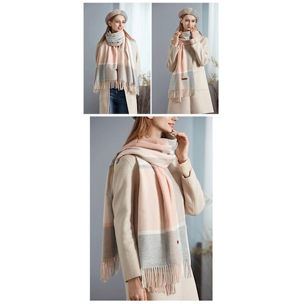 Cashmere lång sjal i matchande färg för kvinnor höst och vinter
