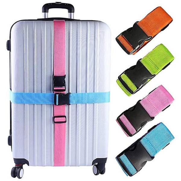 4-pack Luggage Belt Suitcase Width Adjustable Packing Belt Travel Accessories