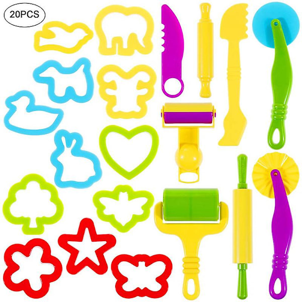 20 st Plasticine Making Tools Färglera Form Set