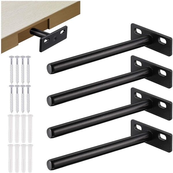 4pcs Floating Shelf Bracket, Metal Invisible Shelf Bracket, Heavy Duty Hidden Shelf Bracket, Invisible Wood Shelf Bracket10mm