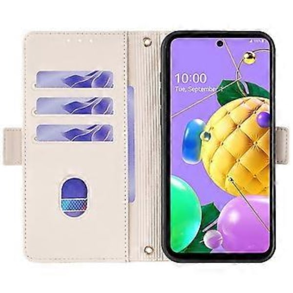 Plånboksfodral för LG K52 RFID-skydd PU-läder Crossbody Telefonväska Style B