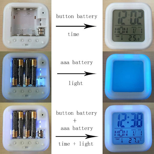Super Mario 3 tum Mini LED Digital Pojkar Anime Alarm Klocka
