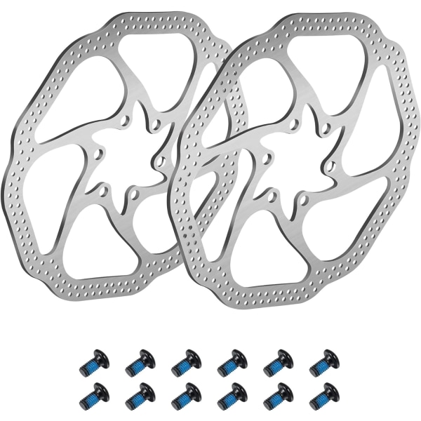 160mm 2 stk sykkelbremseskiver med 12 skruer terrengsykkel