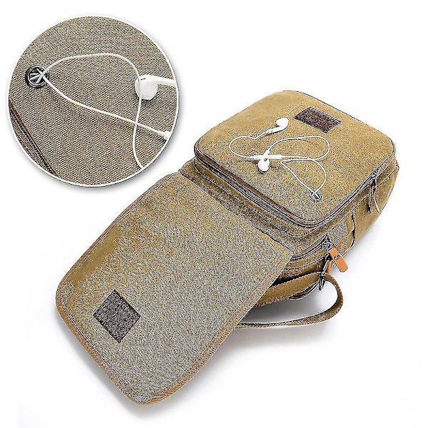 Canvas Herr Axelväska Herr Axelväska Casual Herrväska（Khaki）