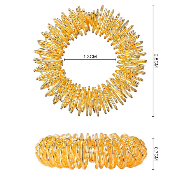 12 stycken akupressurring spikiga sensoriska fingerringar massageringar set