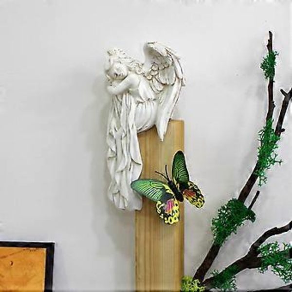 Änglafönsterram Ornament Elegant Hartsskulptur Dörrkarmar för Heminredning Konstälskare och Inredningsarkitekter Right angel door win