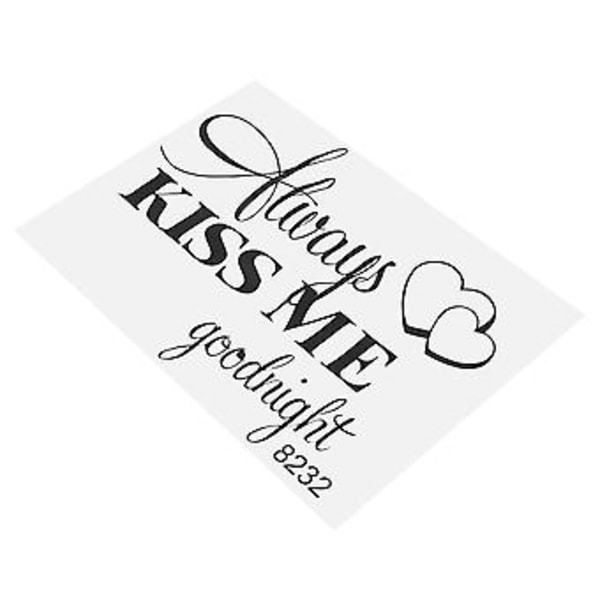 Always Kiss Me GoodNight Vægklistermærke Vandtæt Aftageligt Dekorativt Mærkat