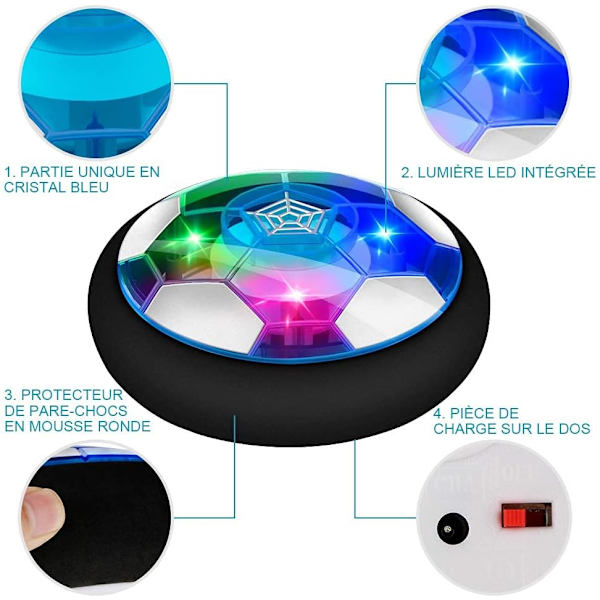 Laddat fotbollsspel för barn med LED-ljus Hover Soccer Bal