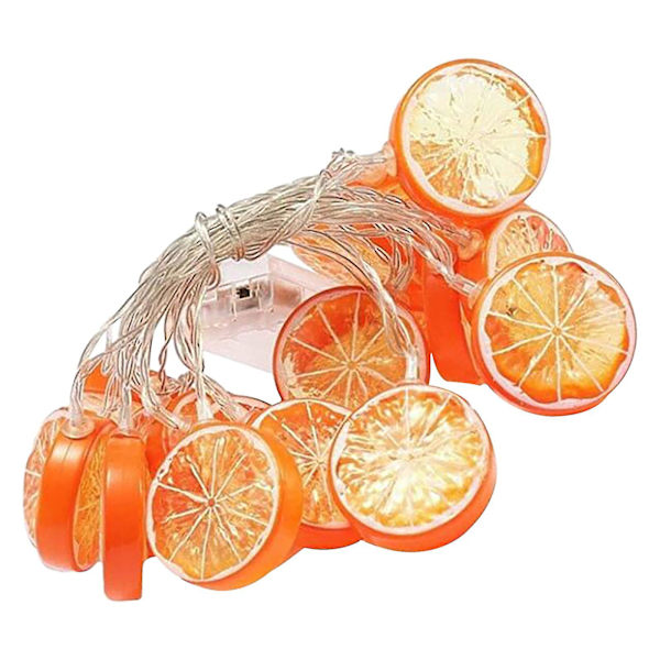 Batteridriven citron LED dekorativ ljusslinga 1,5 meter lång 10 slingljus