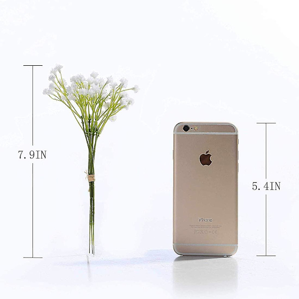 Kunstige falske blomsterbuket Gypsophila Bulk Flower i hvid