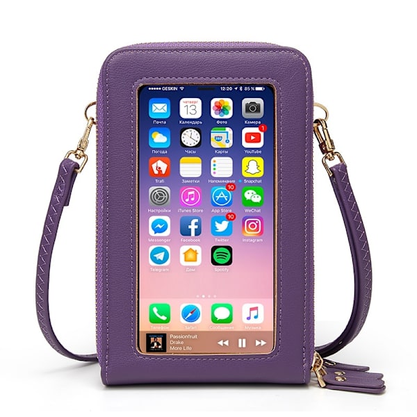 Crossbody mobilväska för kvinnor, mobilväska, korthållare,