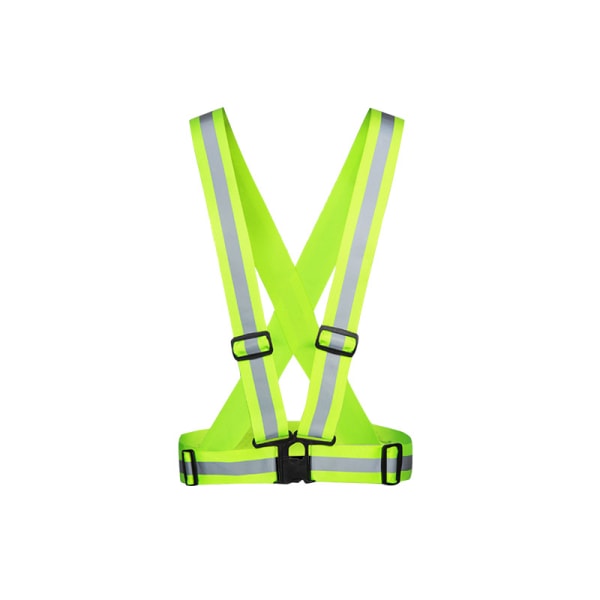 Reflekterande säkerhetsväst (1 st) justerbar högsyntväst och armband för nattlöpning cykling promenad jogging och elskotrar.