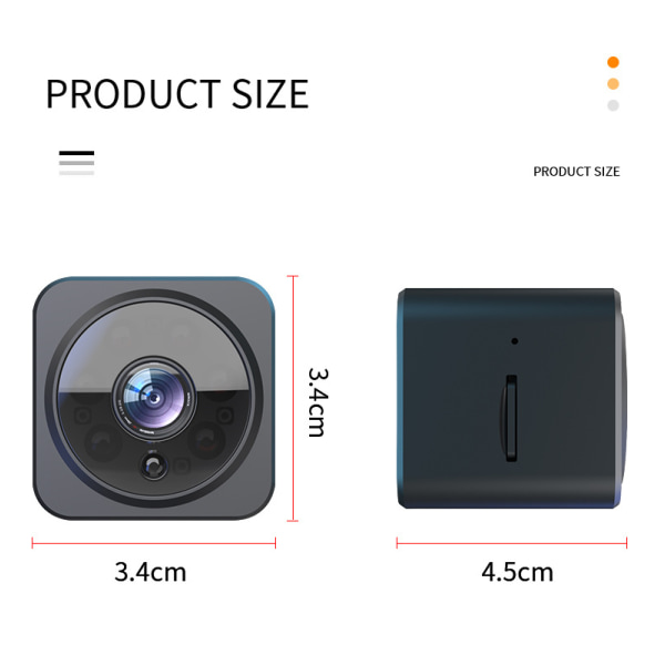Caméra espion, 2 megapixel Minikamera för övervakningsinteriör