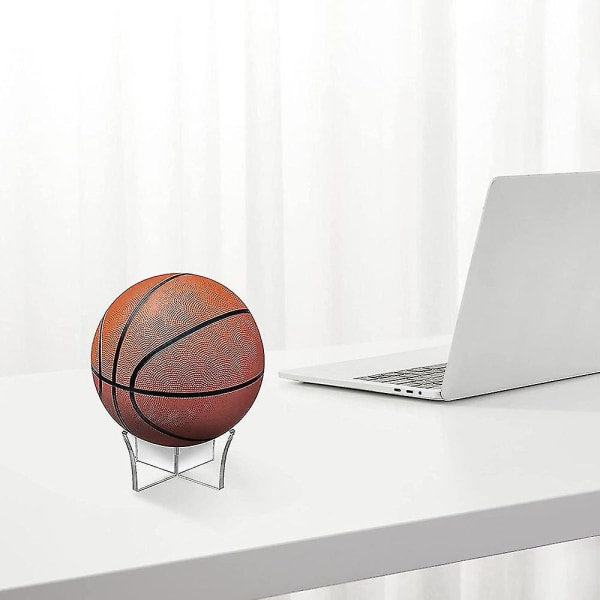 2 delar Basketställ Hållare Fotbollsställ Akryl Ball Display Transparent