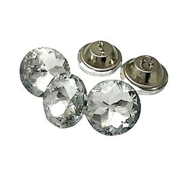50 stk. Krystal Knapper til Møbelpolstring Rhinestone Krystal Runde Knapper