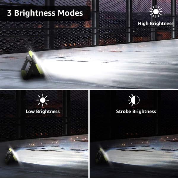 Bærbar spotlight, oppladbar LED-spotlight, 3 lysstyrkemoduser