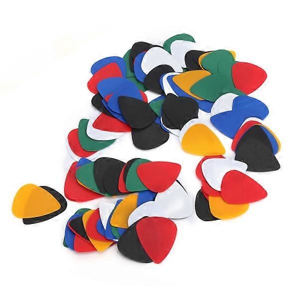 100-pack gitarrplektrum, färgade plastfingervakter, instrumenttillbehör 0,46 mm