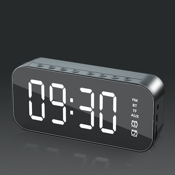 Multifunktionell LED digital väckarklocka, Bluetooth-högtalare, sängbordsbelysning