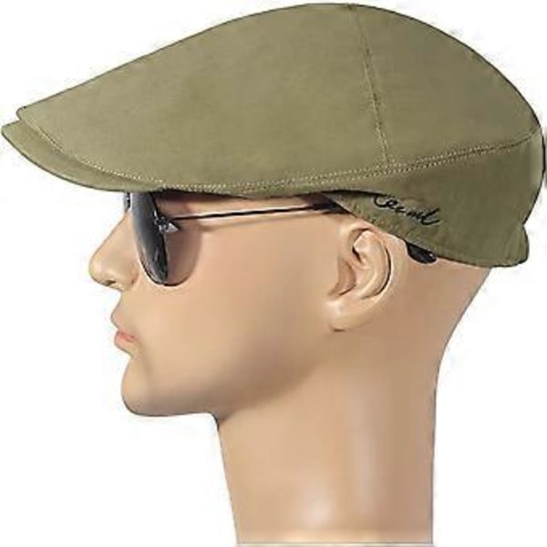 Sommer Ivy Peaked Caps Balloon Cap Bomulds Flat Cap til Mengreen green