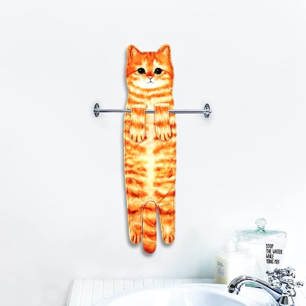 Cat Handdukar för badrum Kök-Söt katt hängande handduk Deco