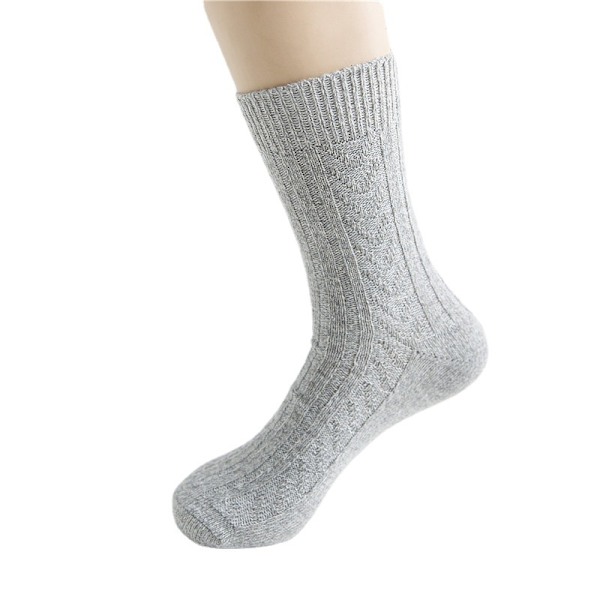 5 Par Termiska Männsockor Varma Tjocka Stickade Vinterullsockor