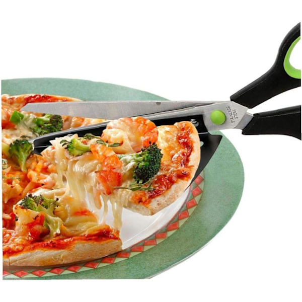 Pizzasaks, rustfrit køkkensaks med aftagelig pizzaspade