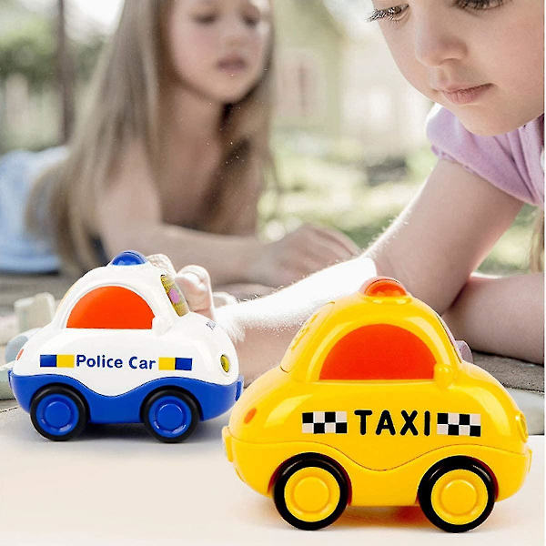 Työnnä ja mene -autot valoilla ja äänillä