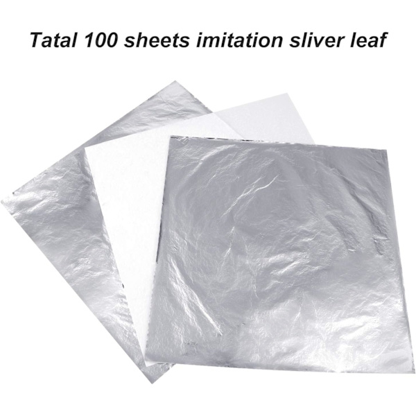 100 Ark 14x14cm Imitationsblad för Konst Hantverk Dekoration